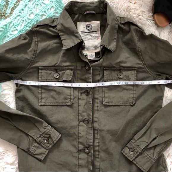 Lucky Brand Embroidered utilitarian olive Jacket - Picture 7 of 8